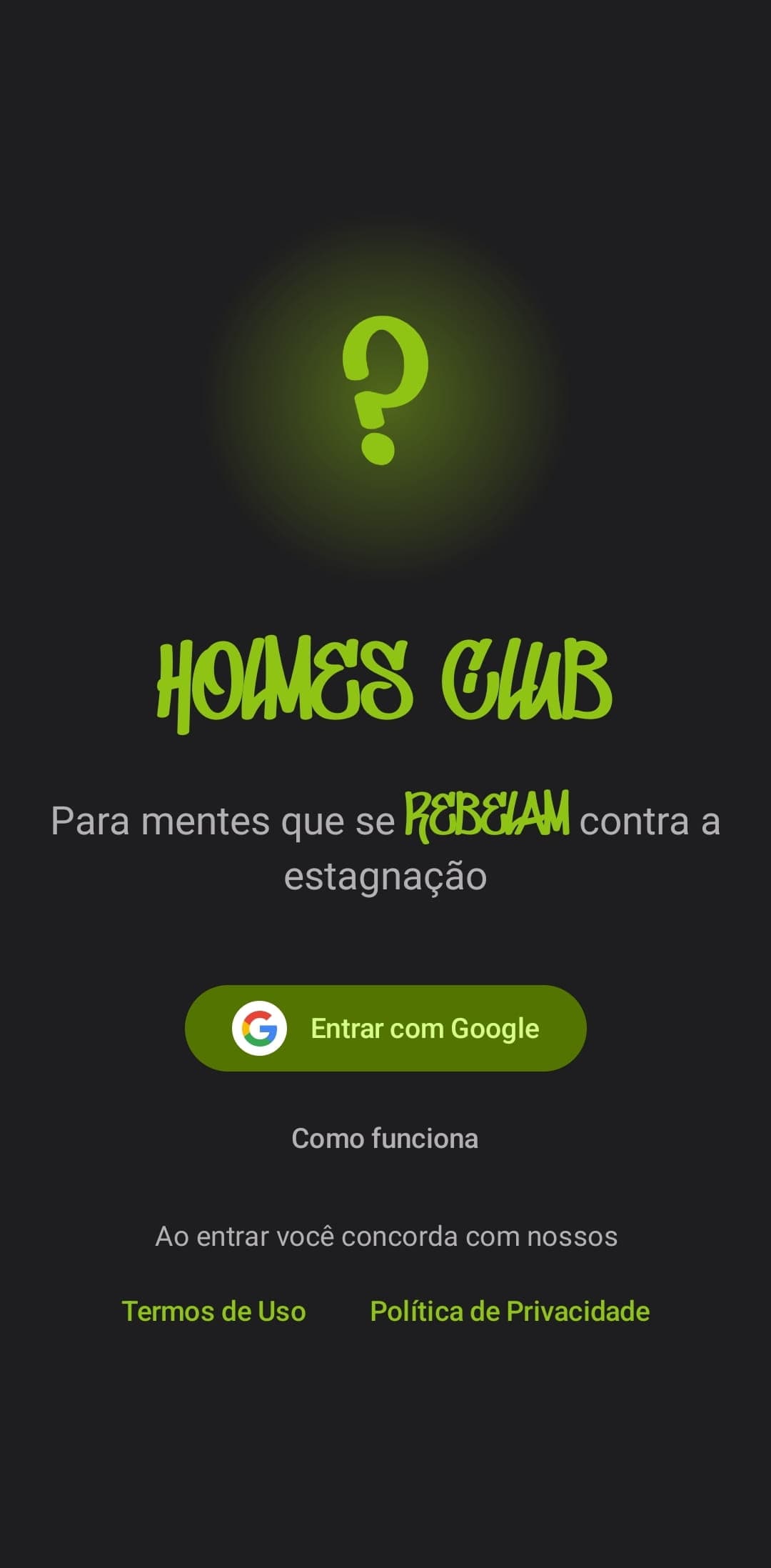 Holmes Club — tela 1
